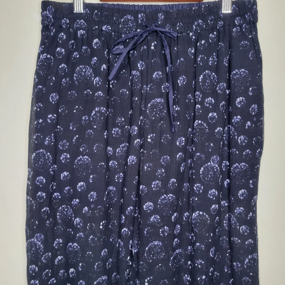 NWT Tibi Shibori printed crinkled cotton silk-blend culottes, Size XS